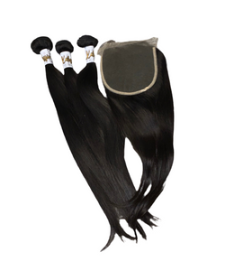 Boujee Brazilian Straight Bundles With Closure Deal